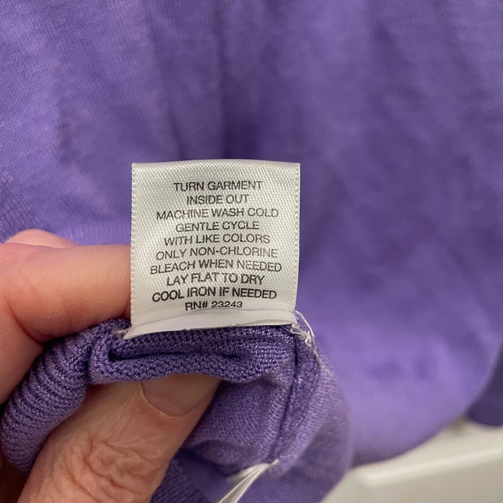 NWT and never worn-New York & Company Lavender Button-Up Cardigan - Picture 6 of 6